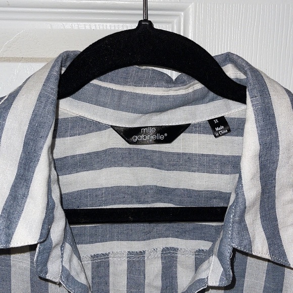 Blue & White Striped Casual Mini Dress - Picture 4 of 5